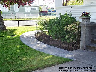 Raised aggregate concrete